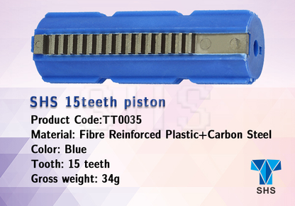SHS 15 steel teeth piston for AEG